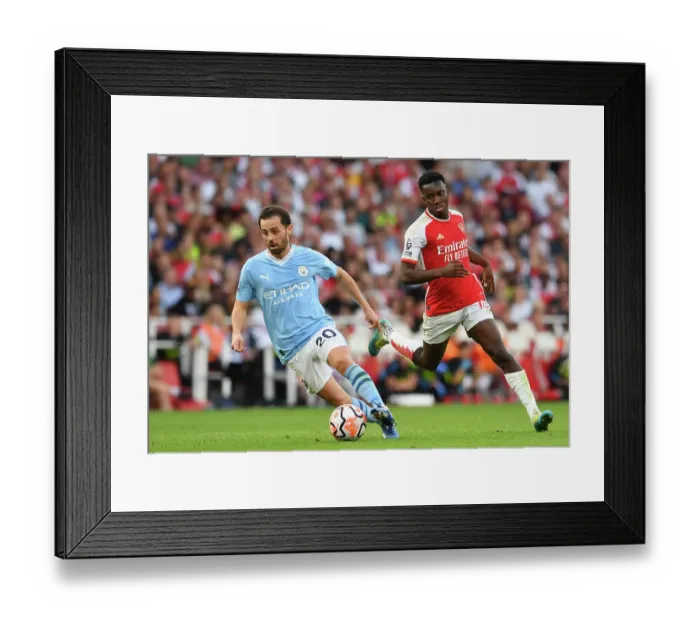 Framed Print : Arsenal vs Manchester City: Bernardo Silva vs Eddie Nketiah - Intense Battle at Emirates Stadium (2023-24 Premier League) Framed Print : Arsenal vs Manchester City: Bernardo Silva vs Eddie Nketiah - Intense Battle at Emirates Stadium (2023-24 Premier League)