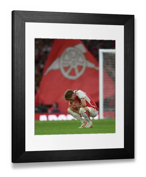 Framed Print : Arsenal's Martin Odegaard Reacts After Arsenal FC vs Manchester City, Premier League 2023-24 Framed Print : Arsenal's Martin Odegaard Reacts After Arsenal FC vs Manchester City, Premier League 2023-24