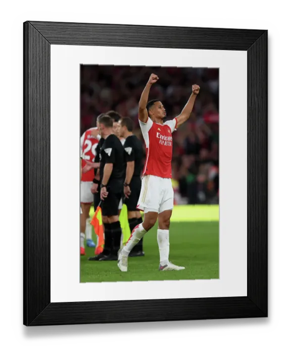 Framed Print : William Saliba's Emotional Victory Celebration: Arsenal's Premier League Triumph over Manchester City (2023-24) Framed Print : William Saliba's Emotional Victory Celebration: Arsenal's Premier League Triumph over Manchester City (2023-24)