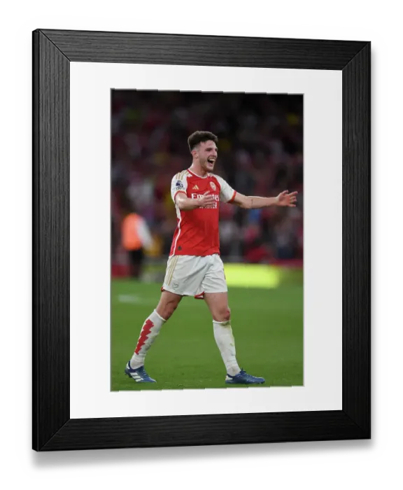 Framed Print : Arsenal Celebrates Premier League Triumph Over Manchester City: Declan Rice's Leading Role (2023-24) Framed Print : Arsenal Celebrates Premier League Triumph Over Manchester City: Declan Rice's Leading Role (2023-24)