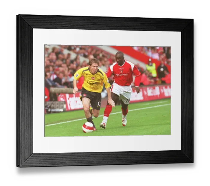 Framed Print : Alex Hleb (Arsenal) Jimmy-Floyd Hasselbaink (Charlton Athletic) Framed Print : Alex Hleb (Arsenal) Jimmy-Floyd Hasselbaink (Charlton Athletic)