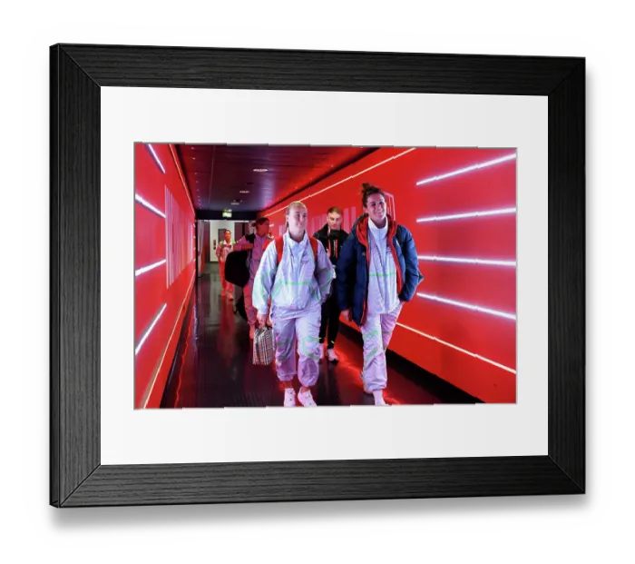 Framed Print : Arsenal Women: Beth Mead and Jennifer Beattie Arrive at Emirates Stadium Ahead of Clash against Aston Villa (2023-24) Framed Print : Arsenal Women: Beth Mead and Jennifer Beattie Arrive at Emirates Stadium Ahead of Clash against Aston Villa (2023-24)