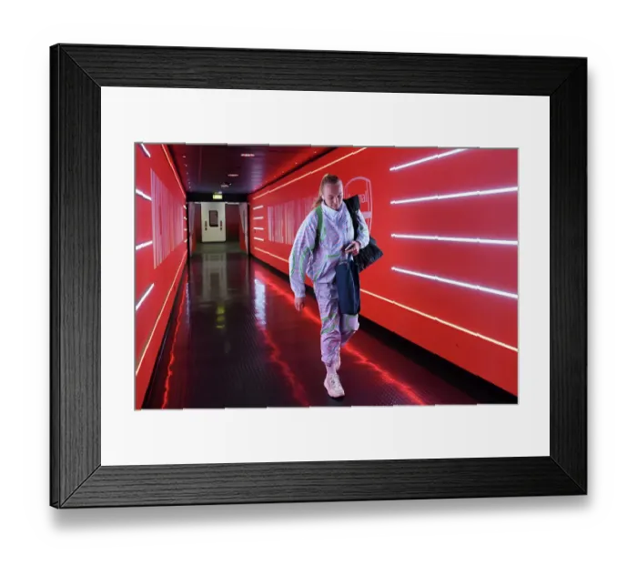 Framed Print : Arsenal Women vs Aston Villa: Frida Maanum's Arrival at Emirates Stadium (2023-24)