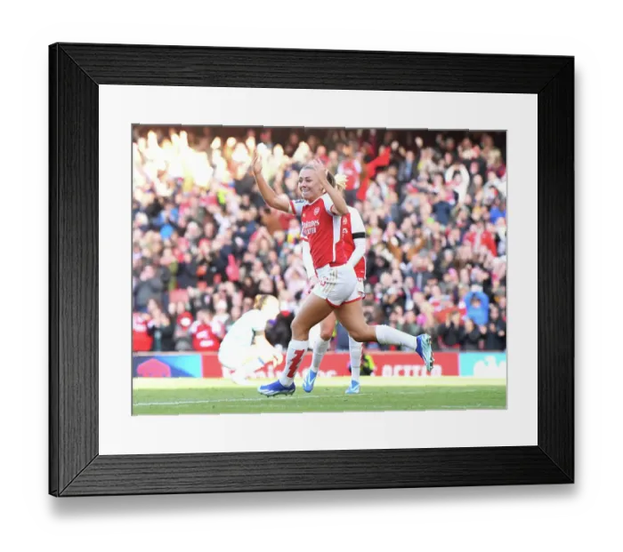 Framed Print : Arsenal Women's Team: Katie McCabe Scores the Opener in 2023-24 Barclays Super League