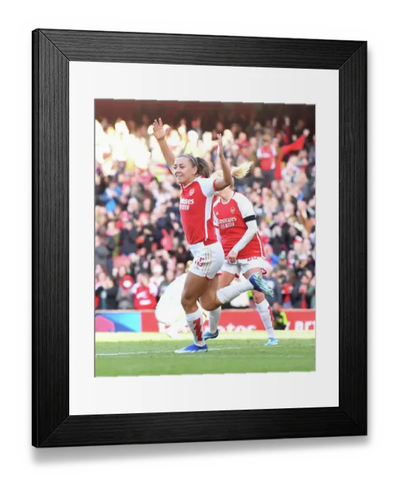 Framed Print : Arsenal Women's Team vs Aston Villa: Katie McCabe Scores the Opener in Barclays WSL Match (2023-24) Framed Print : Arsenal Women's Team vs Aston Villa: Katie McCabe Scores the Opener in Barclays WSL Match (2023-24)