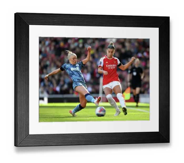 Framed Print : Arsenal vs Aston Villa: A Battle for Possession in the Women's Super League (2023-24) Framed Print : Arsenal vs Aston Villa: A Battle for Possession in the Women's Super League (2023-24)