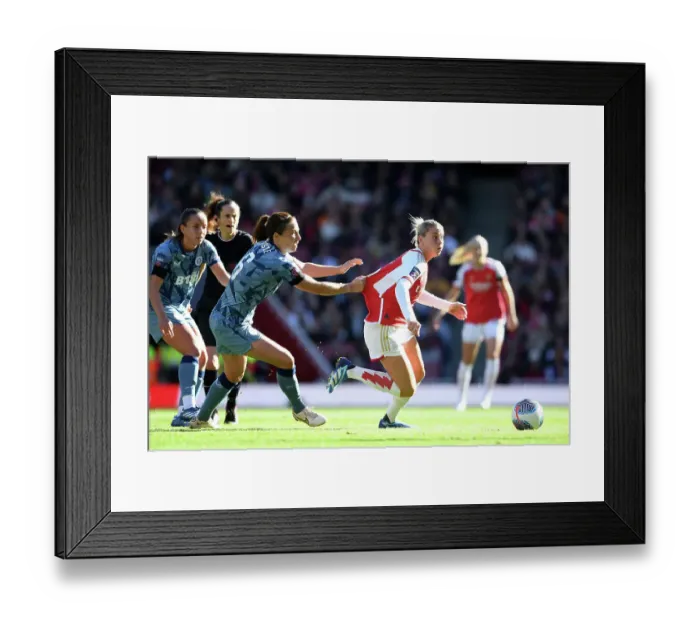 Framed Print : Arsenal vs Aston Villa: Russo vs Corsie Clash in Barclays Women's Super League