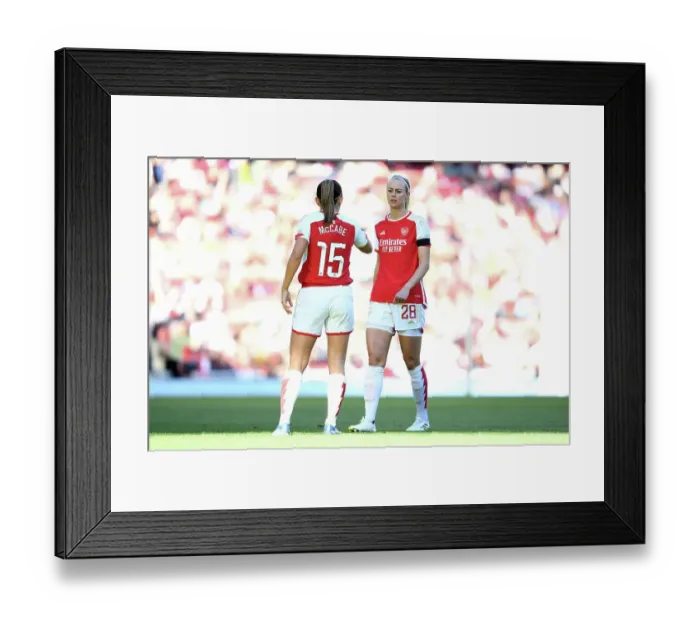 Framed Print : Arsenal Women vs. Aston Villa: McCabe and Ilestedt in Action at Emirates Stadium (2023-24) Framed Print : Arsenal Women vs. Aston Villa: McCabe and Ilestedt in Action at Emirates Stadium (2023-24)