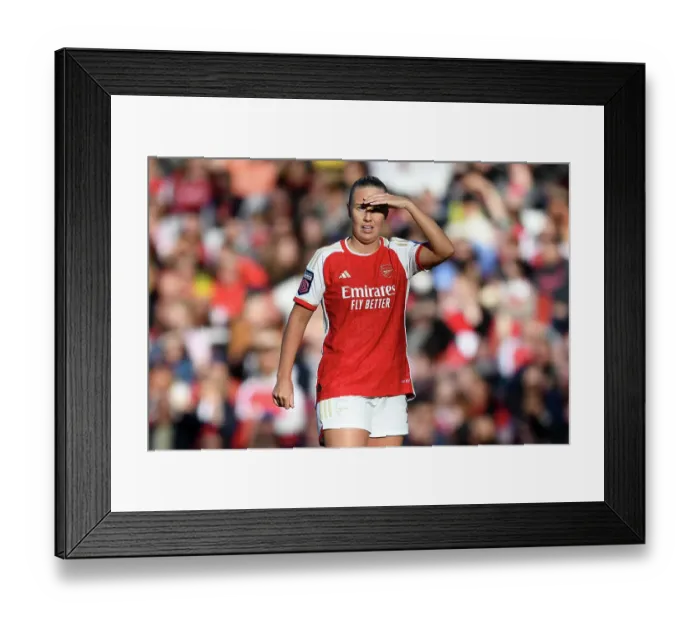 Framed Print : Arsenal Women vs Aston Villa: Beth Mead's Intense Focus at Emirates Stadium (2023-24)