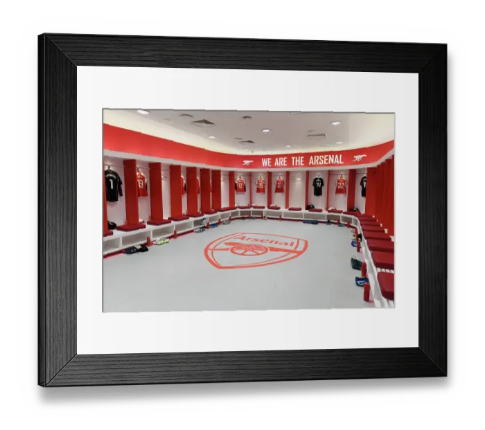 Framed Print : Arsenal FC: Inside the Dressing Room Before Arsenal v Aston Villa (2023-24) - Barclays Women's Super League