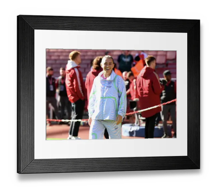 Framed Print : Arsenal Women vs Aston Villa: Pre-Match Pitch Inspection at Emirates Stadium (2023-24)