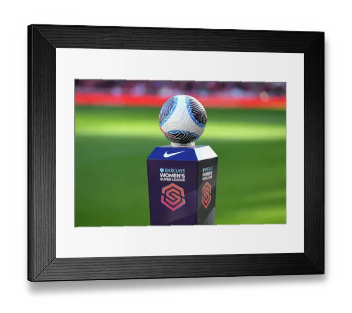 Framed Print : Arsenal FC vs Aston Villa: Match Ball at Emirates Stadium (2023-24) - Barclays Women's Super League