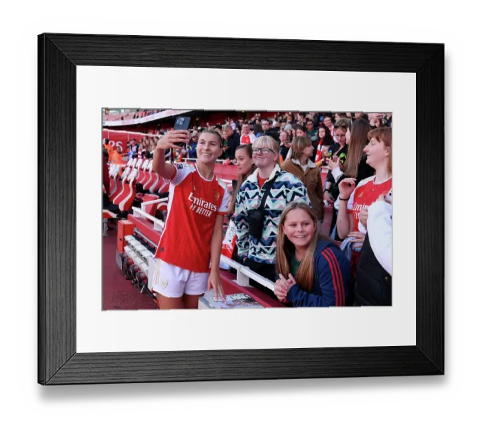 Framed Print : Arsenal Women's Team Celebrates Thrilling Victory over Aston Villa with Elated Fans at Emirates Stadium Framed Print : Arsenal Women's Team Celebrates Thrilling Victory over Aston Villa with Elated Fans at Emirates Stadium