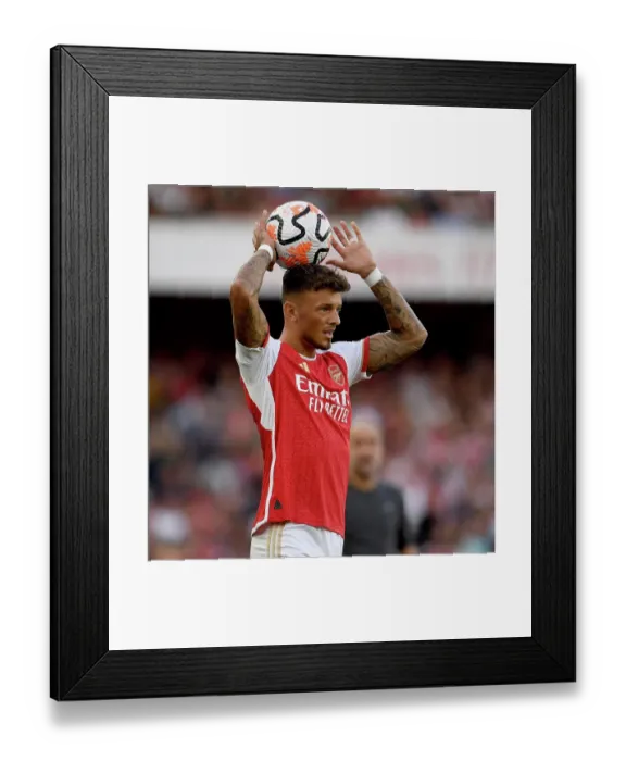 Framed Print : Arsenal vs Manchester City: Battle for Premier League Supremacy - White Hot Rivalry: Arsenal's Ben White Faces Manchester City (2023-24) Framed Print : Arsenal vs Manchester City: Battle for Premier League Supremacy - White Hot Rivalry: Arsenal's Ben White Faces Manchester City (2023-24)