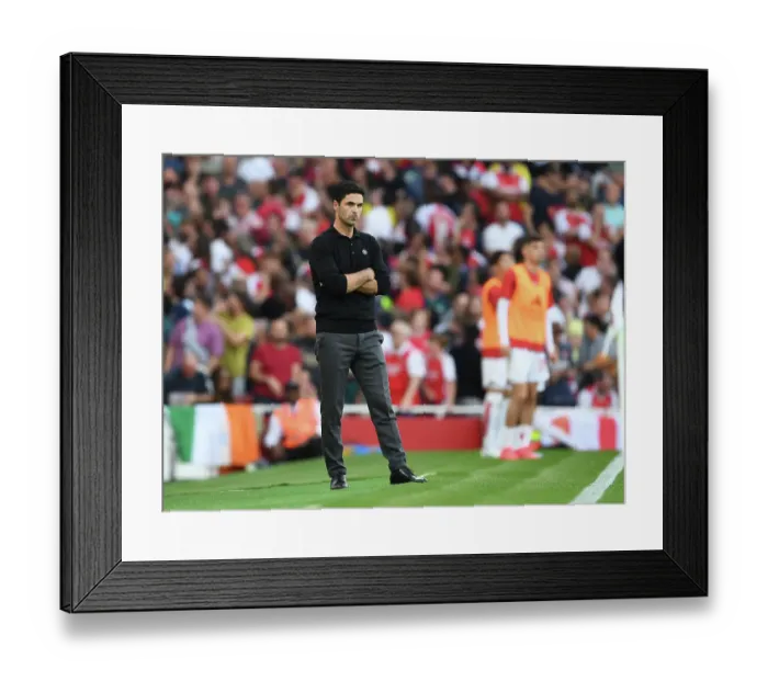 Framed Print : Arsenal vs Manchester City: Mikel Arteta Leads the Gunners in the 2023-24 Premier League Clash