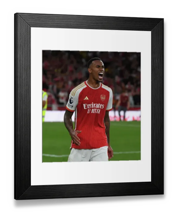 Framed Print : Arsenal's Gabriel Reacts After Arsenal FC vs Manchester City, Premier League 2023-24 Framed Print : Arsenal's Gabriel Reacts After Arsenal FC vs Manchester City, Premier League 2023-24