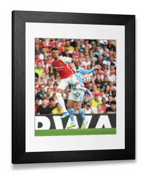 Framed Print : White vs Foden: Battle for Premier League Supremacy - Arsenal vs Manchester City