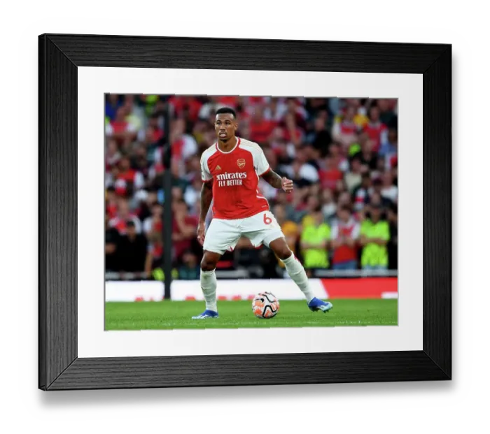 Framed Print : Arsenal vs Manchester City: Gabriel in Control at the Emirates, 2023-24 Premier League