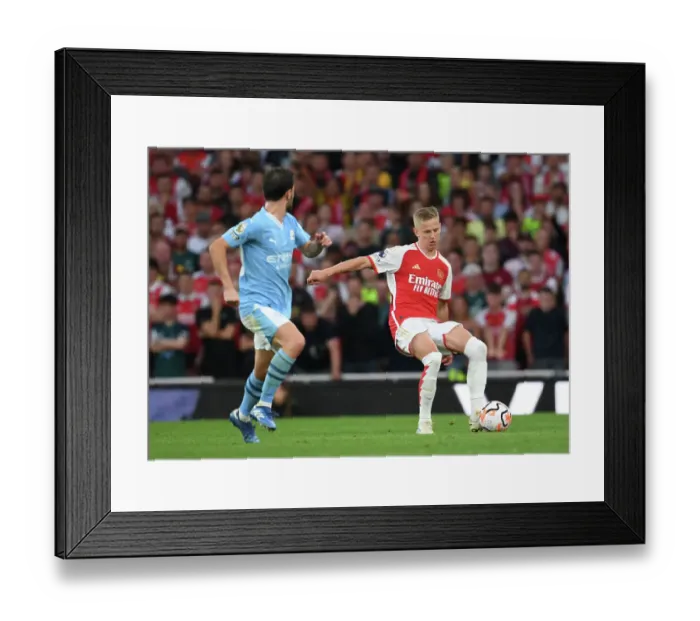 Framed Print : Zinchenko's Brilliant Performance: Arsenal Upsets Manchester City