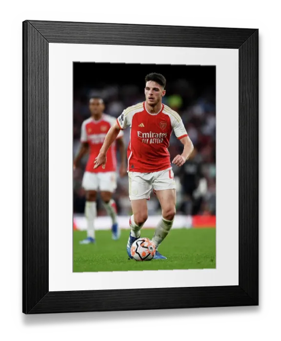Framed Print : Arsenal vs Manchester City: Declan Rice Sprint at the Emirates, 2023-24 Premier League