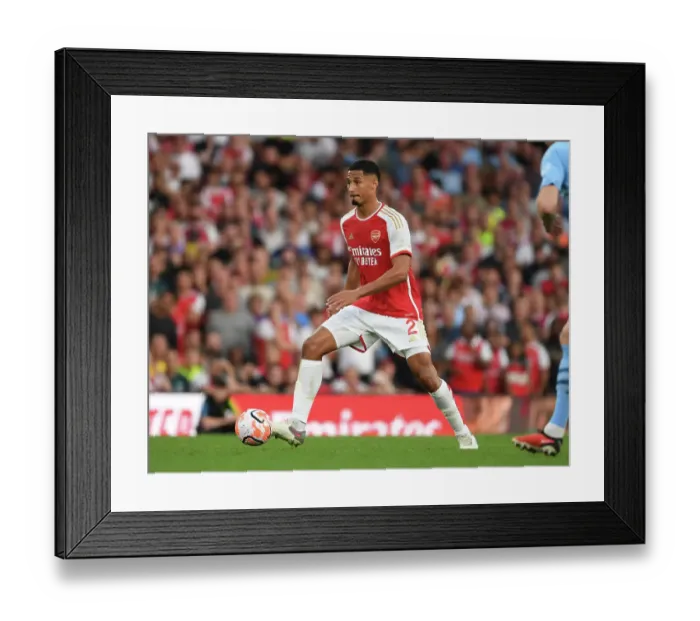 Framed Print : Arsenal vs Manchester City: Saliba's Debut in the 2023-24 Premier League Clash Framed Print : Arsenal vs Manchester City: Saliba's Debut in the 2023-24 Premier League Clash