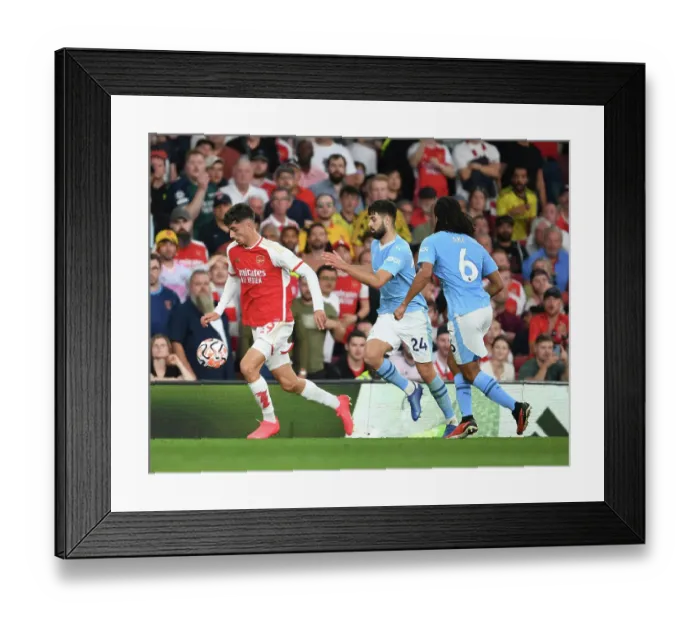 Framed Print : Arsenal vs Manchester City: Clash of Titans in the 2023-24 Premier League Framed Print : Arsenal vs Manchester City: Clash of Titans in the 2023-24 Premier League