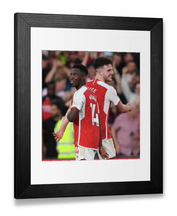 Framed Print : Arsenal FC vs Manchester City: Nketiah and Rice Clash in the 2023-24 Premier League Framed Print : Arsenal FC vs Manchester City: Nketiah and Rice Clash in the 2023-24 Premier League