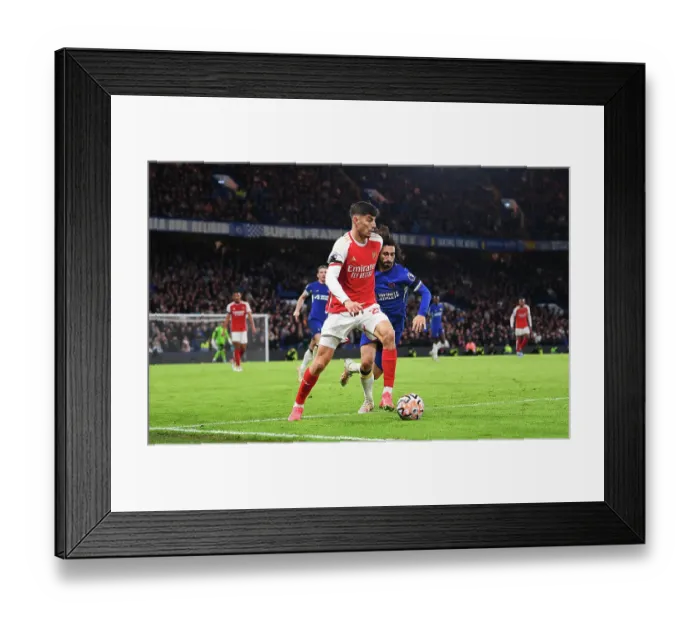 Framed Print : Clash of Titans: Havertz vs. Cucurella - Premier League Showdown: Chelsea vs. Arsenal, 2023-24 Framed Print : Clash of Titans: Havertz vs. Cucurella - Premier League Showdown: Chelsea vs. Arsenal, 2023-24