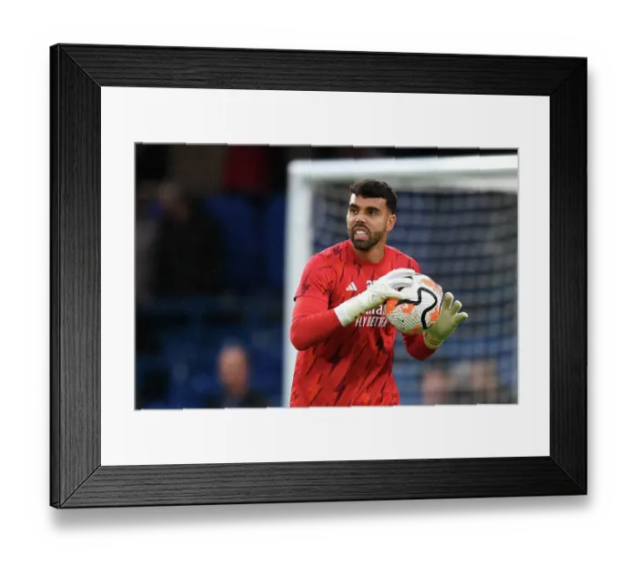 Framed Print : Arsenal's David Raya Prepares for Chelsea Showdown: Premier League 2023-24
