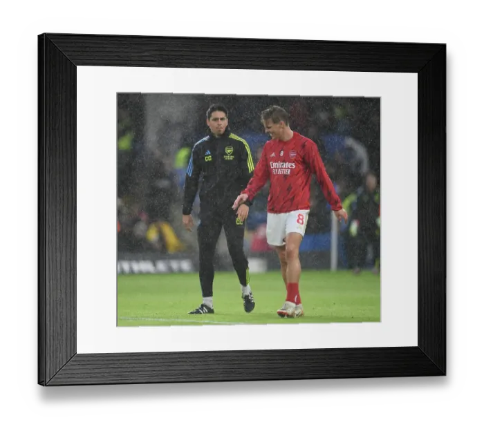 Framed Print : Carlos Cuesta Prepares for Chelsea vs Arsenal Clash in Premier League, London 2023 Framed Print : Carlos Cuesta Prepares for Chelsea vs Arsenal Clash in Premier League, London 2023