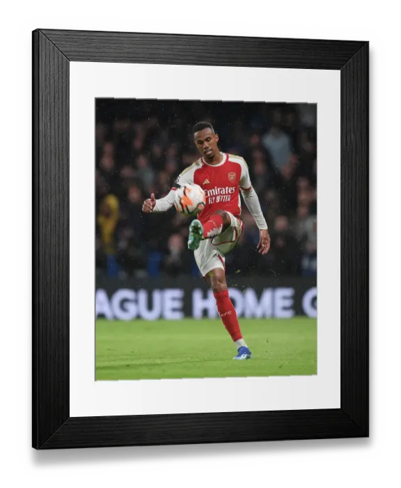 Framed Print : Gabriel Magalhaes: The Battle at Stamford Bridge - Chelsea vs. Arsenal, Premier League 2023-24 Framed Print : Gabriel Magalhaes: The Battle at Stamford Bridge - Chelsea vs. Arsenal, Premier League 2023-24