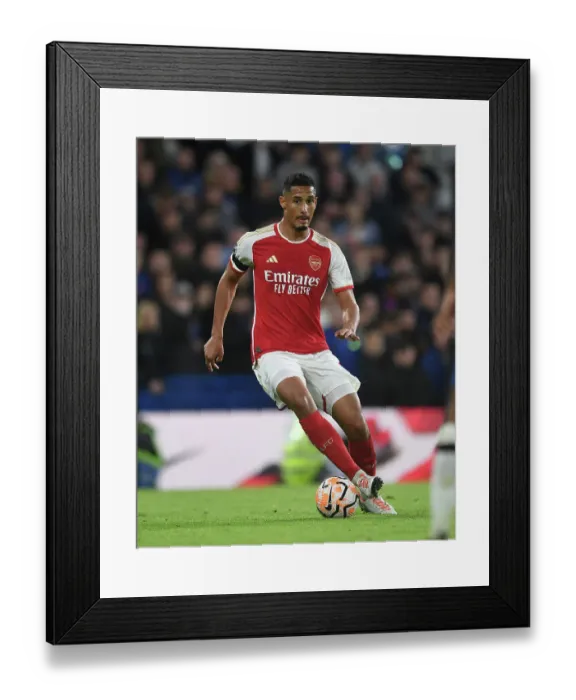Framed Print : Saliba in Action: Chelsea vs. Arsenal, Premier League 2023-24 Framed Print : Saliba in Action: Chelsea vs. Arsenal, Premier League 2023-24