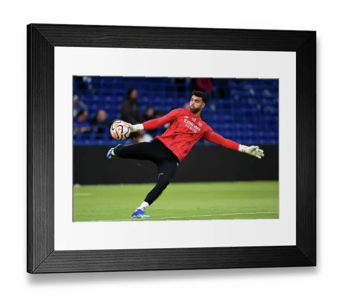 Framed Print : Arsenal's David Raya Prepares for Chelsea Showdown - Premier League 2023-24