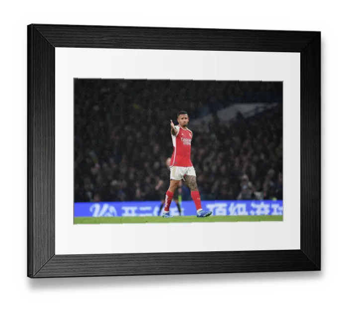 Framed Print : Gabriel Jesus Emotional Moment: Chelsea vs. Arsenal, Premier League 2023-24