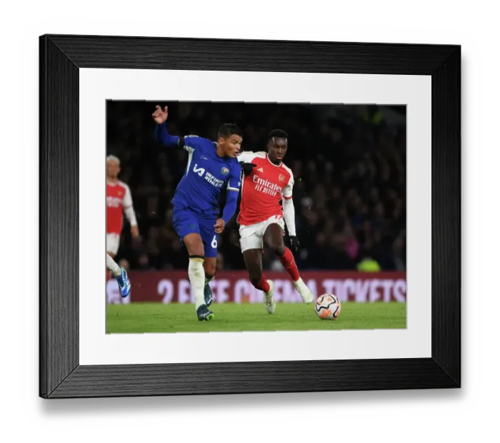 Framed Print : Clash of Titans: Nketiah vs. Thiago Silva - Chelsea vs. Arsenal, Premier League 2023-24 Framed Print : Clash of Titans: Nketiah vs. Thiago Silva - Chelsea vs. Arsenal, Premier League 2023-24