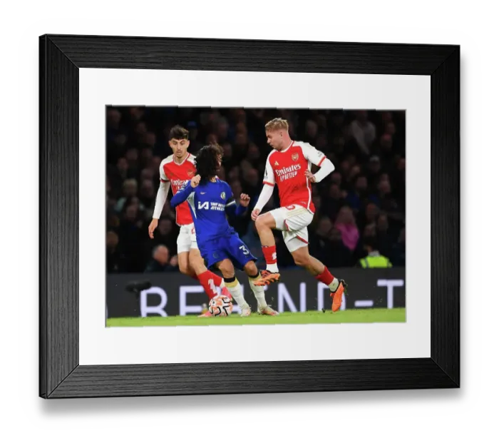 Framed Print : Clash at Stamford Bridge: Arsenal's Emile Smith Rowe Faces Off Against Chelsea's Marc Cucurella (2023-24) Framed Print : Clash at Stamford Bridge: Arsenal's Emile Smith Rowe Faces Off Against Chelsea's Marc Cucurella (2023-24)