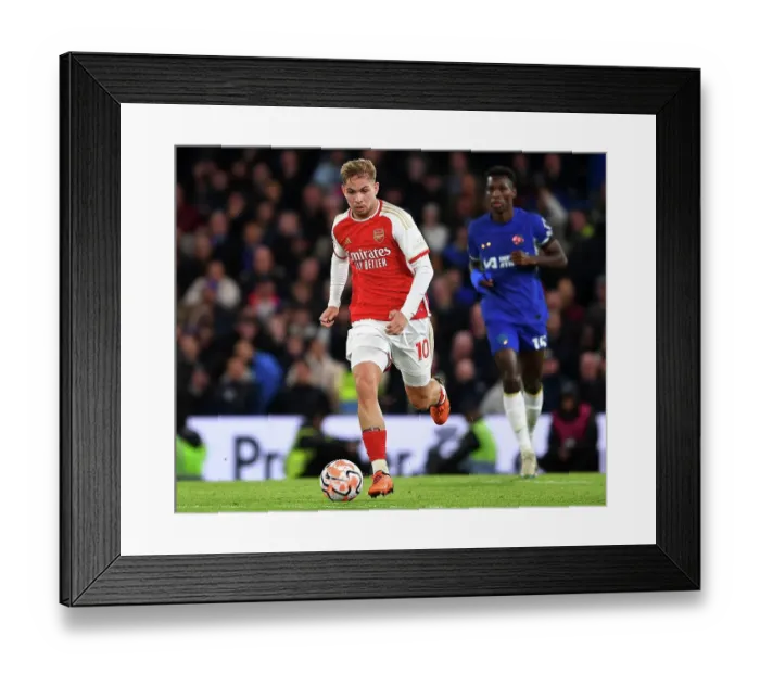Framed Print : Smith Rowe in Action: Chelsea vs. Arsenal, Premier League 2023-24 Framed Print : Smith Rowe in Action: Chelsea vs. Arsenal, Premier League 2023-24