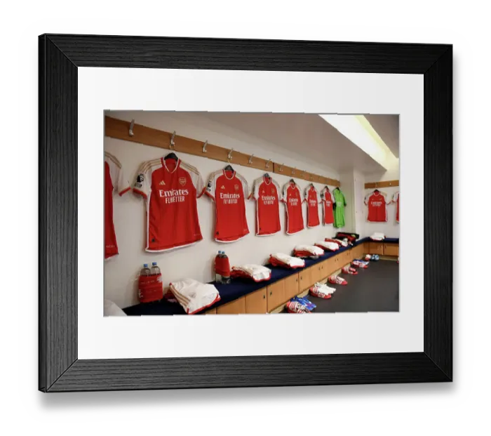 Framed Print : Arsenal Dressing Room: Chelsea vs Arsenal, Premier League 2023-24 Framed Print : Arsenal Dressing Room: Chelsea vs Arsenal, Premier League 2023-24