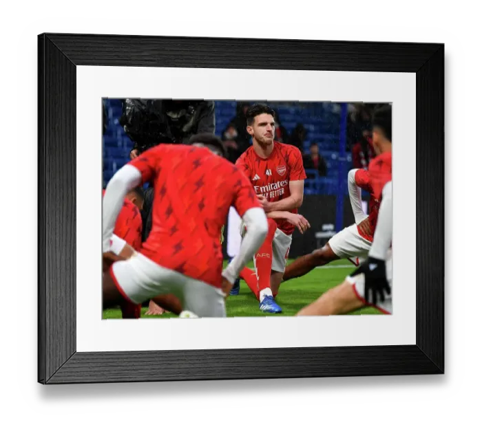Framed Print : Arsenal vs. Chelsea: Pre-Match Warm-Up, Premier League 2023-24