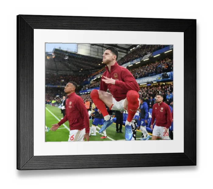 Framed Print : Arsenal's Declan Rice Faces Off Against Chelsea in the Premier League Showdown (2023-24)