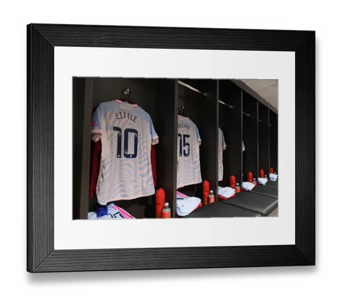 Framed Print : Arsenal FC's Pre-Match Preparation: Kim Little and Katie McCabe in the Dressing Room - Bristol City vs Arsenal (Barclays Women's Super League, 2023-24) Framed Print : Arsenal FC's Pre-Match Preparation: Kim Little and Katie McCabe in the Dressing Room - Bristol City vs Arsenal (Barclays Women's Super League, 2023-24)