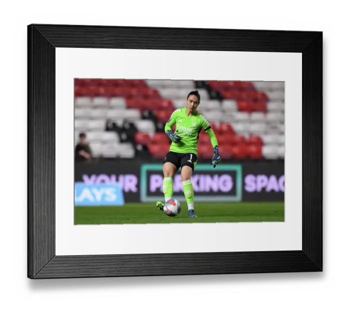 Framed Print : Arsenal Women Dominate: Zinsberger in Action vs. Bristol City (Barclays WSL, 2023-24)