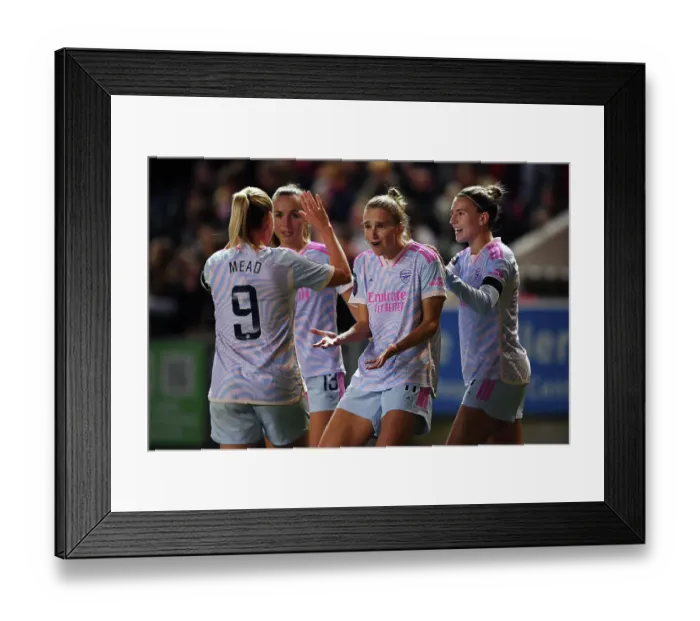 Framed Print : Arsenal Celebrate Victory over Bristol City in Barclays Women's Super League Framed Print : Arsenal Celebrate Victory over Bristol City in Barclays Women's Super League