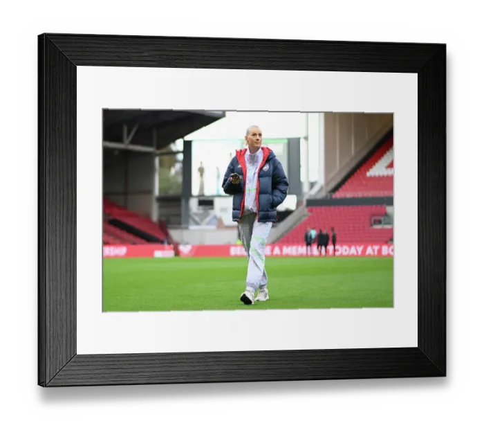Framed Print : Arsenal's Stina Blackstenius Prepares for Kick-off Against Bristol City in Barclays Women's Super League Framed Print : Arsenal's Stina Blackstenius Prepares for Kick-off Against Bristol City in Barclays Women's Super League