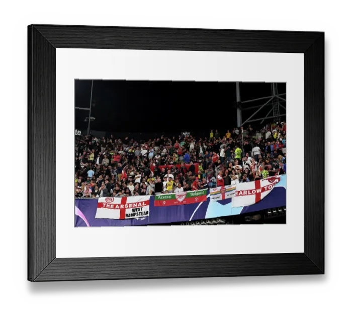 Framed Print : Arsenal Fans Unite: Sevilla vs. Arsenal, UEFA Champions League Group Stage 2023 / 24