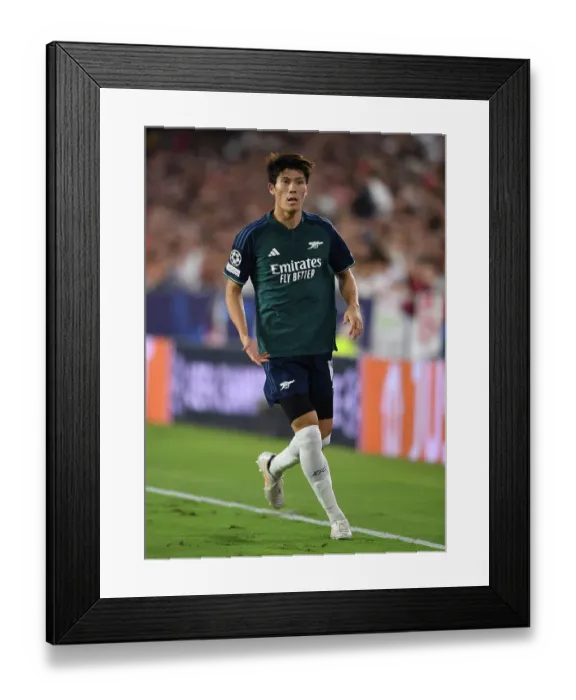 Framed Print : Champions League Showdown: Tomiyasu's Star Turn - Sevilla vs. Arsenal (2023-24) Framed Print : Champions League Showdown: Tomiyasu's Star Turn - Sevilla vs. Arsenal (2023-24)