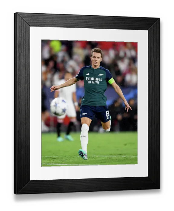 Framed Print : Champions League Showdown: Odegaard's Arsenal Warm-Up at Sevilla's Stadium (2023-24) Framed Print : Champions League Showdown: Odegaard's Arsenal Warm-Up at Sevilla's Stadium (2023-24)