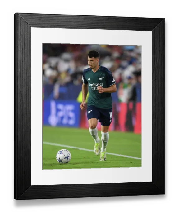 Framed Print : Champions League: Martinelli Shines as Arsenal Face Sevilla in Group B