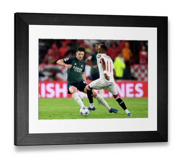 Framed Print : Battle for Possession: Sevilla vs. Arsenal - UEFA Champions League 2023 / 24 Framed Print : Battle for Possession: Sevilla vs. Arsenal - UEFA Champions League 2023 / 24