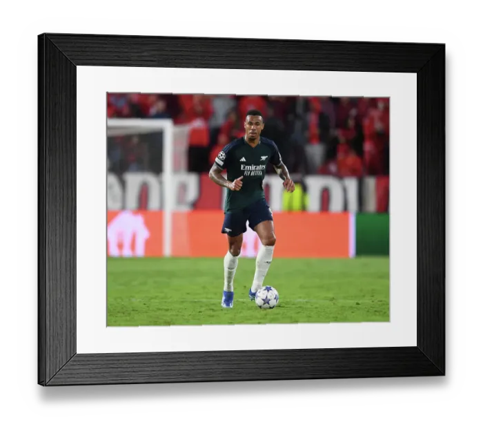 Framed Print : Champions League Showdown: Magalhaes Unforgettable Performance - Sevilla vs. Arsenal, 2023-24